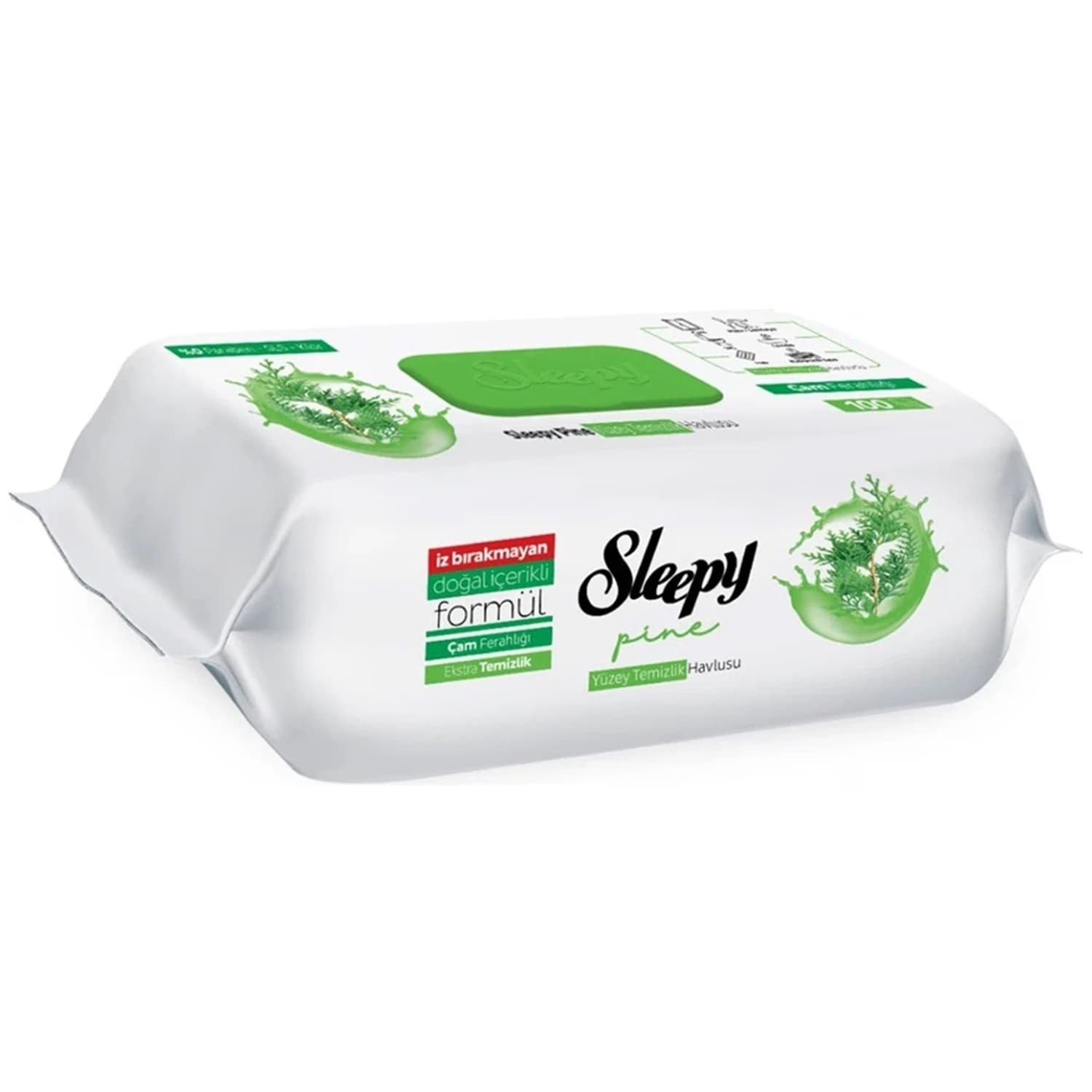 دستمال مرطوب سطوح چند منظوره اسلیپی رایحه کاج Sleepy بسته 100 عددی