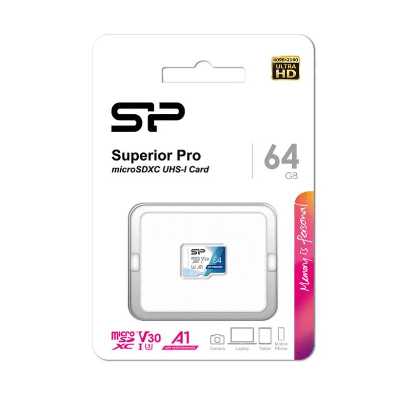 کارت حافظه microSDXC سیلیکون پاور مدل Superior Pro کلاس 10 استاندارد UHS-I U3 سرعت 100MBps ظرفیت 64