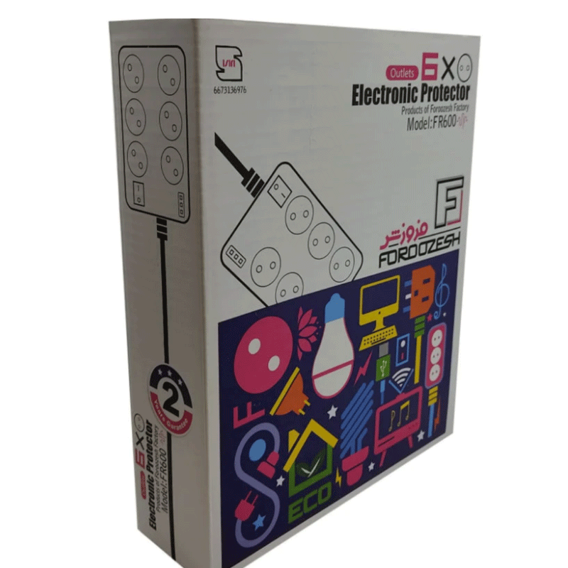 محافظ ولتاژ فروزش مدل Fr600 شش پریز
