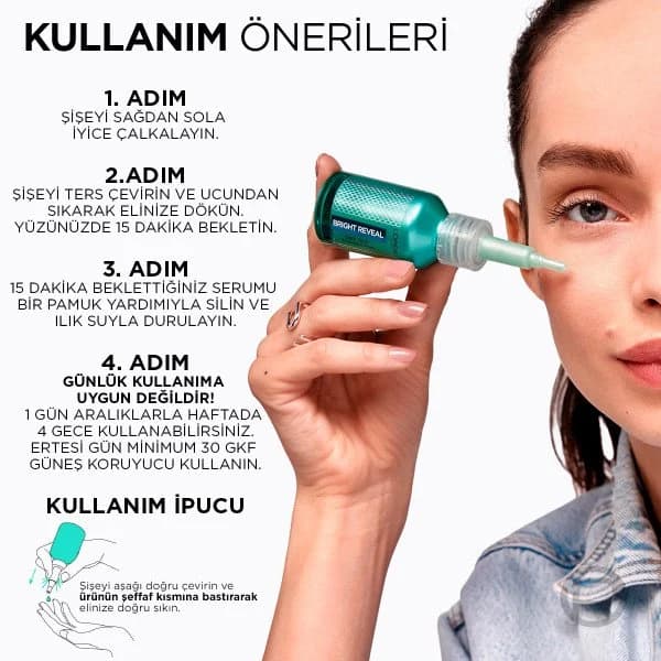 سرم لایه‌بردار لورال پاریس L’Oréal Paris با اثر روشن‌کننده حجم ۲۵میل — تصویر ۶