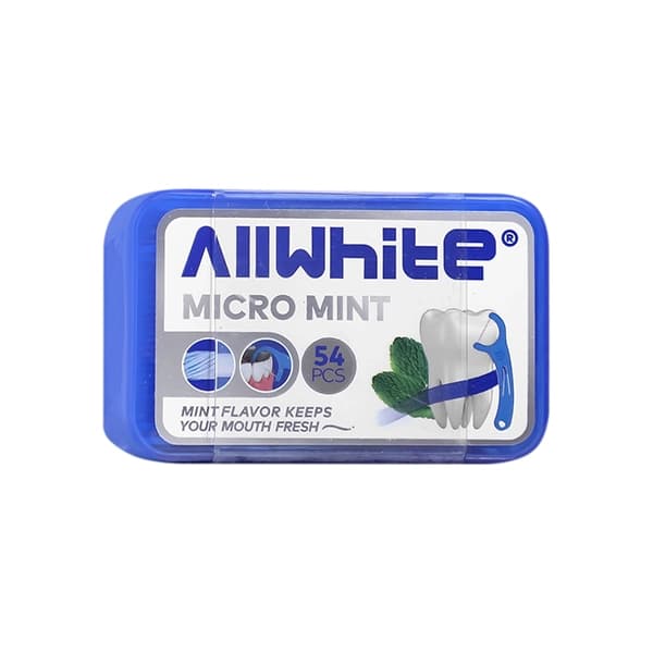 نخ دندان آل وایت مدل Micro Mint کمانی 54 عددی