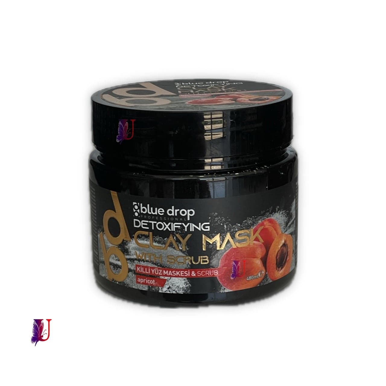 ماسک خاک رس سم‌زدا استیونت Ostwint سری Blue Drop با اسکراب زردآلو حجم ۴۸۰ میل — تصویر ۲
