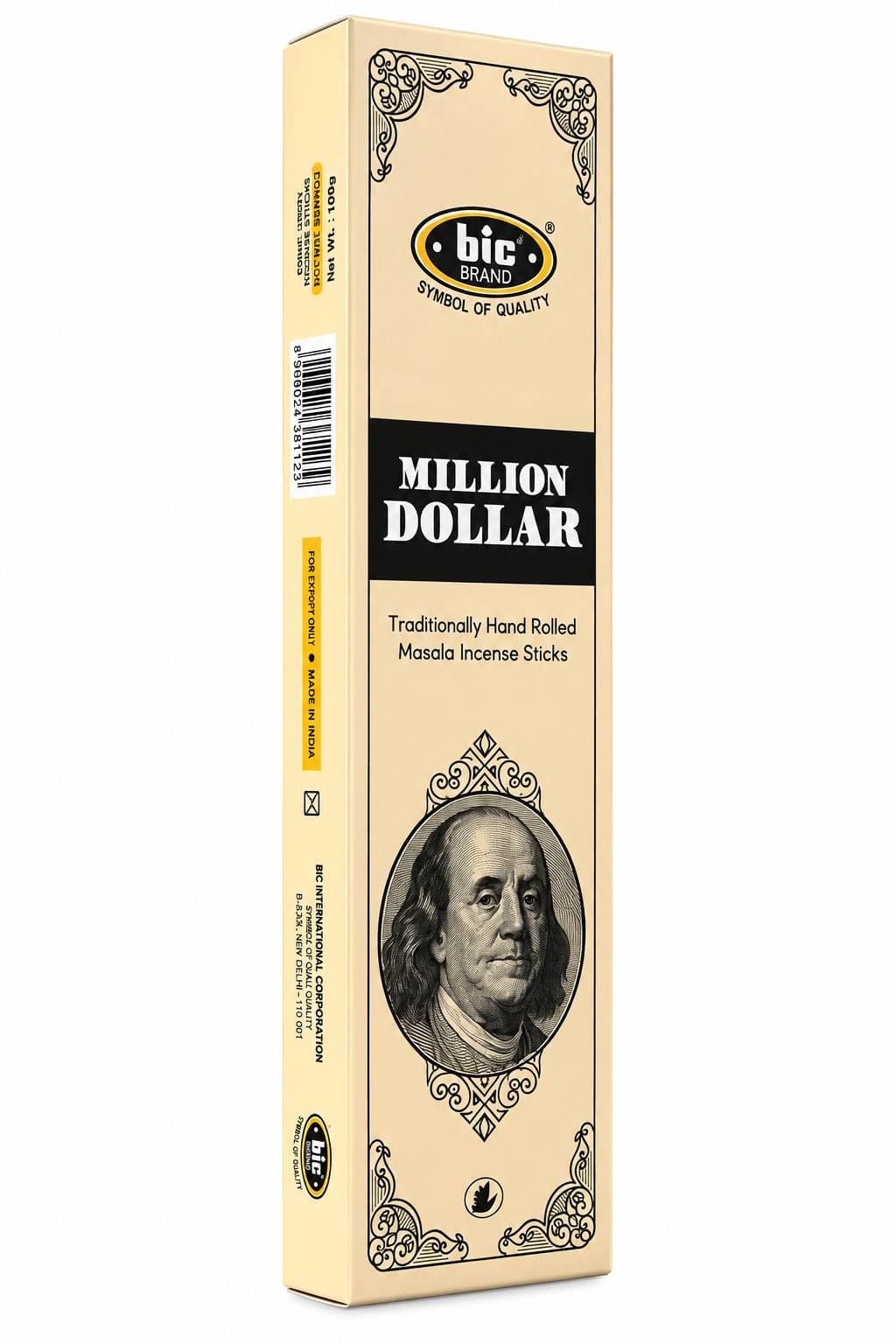 عود دست‌ساز ماسالا میلیون دلار BTC مدل جذب ثروت، پول، فراوانی و انرژی مثبت | BTC Brand Million Dollar Masala Incense Sticks – اصل اورجینال وارداتی — تصویر ۲