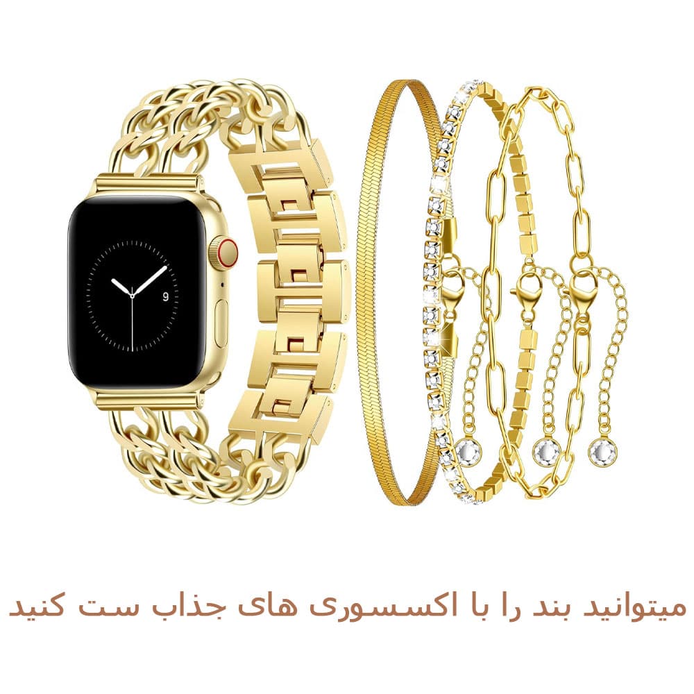 بند اپل واچ زنانه مدل Cartier مناسب سری 11 سایز 44 میلی متری