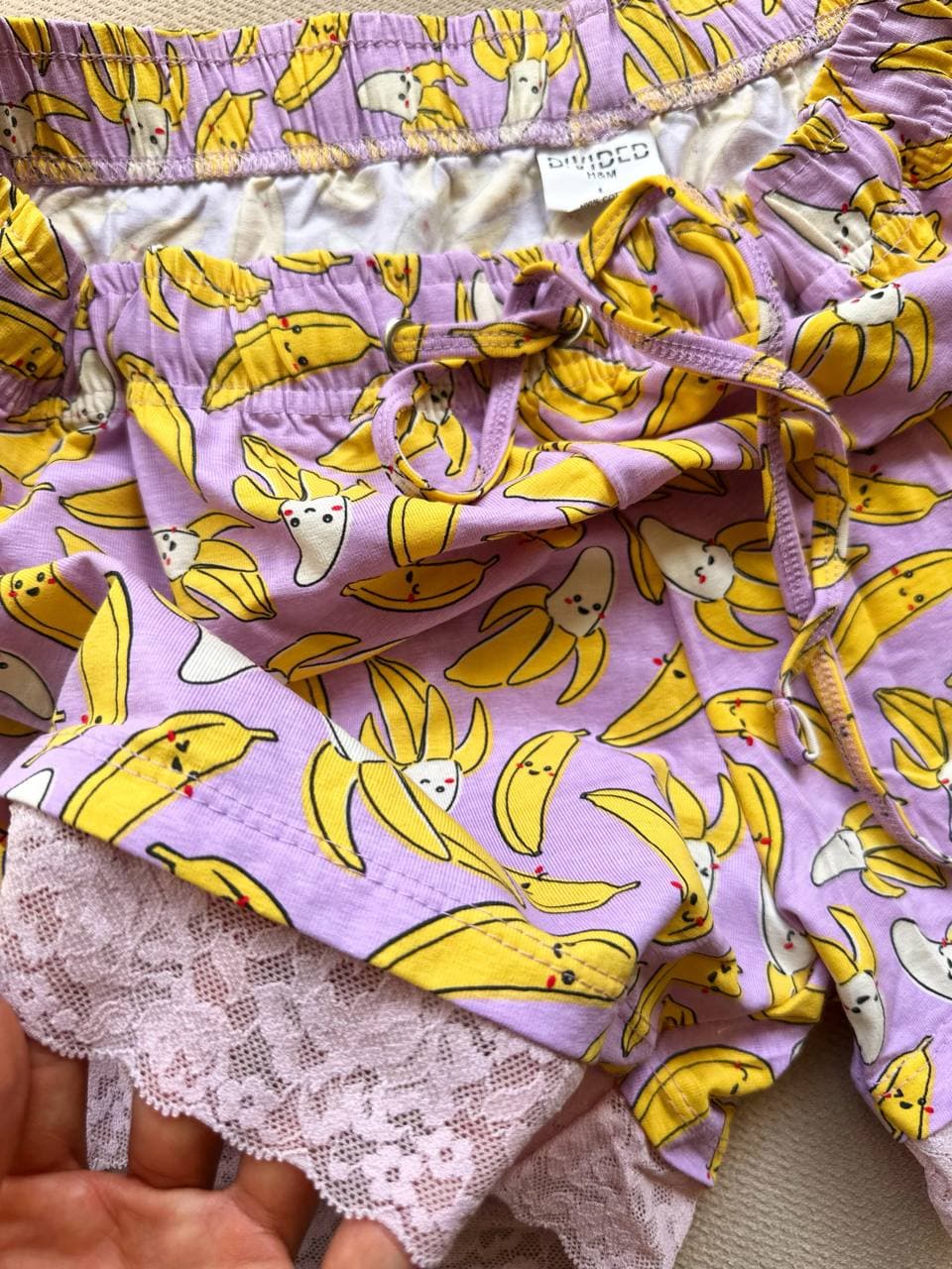 تاپ و شلوارک زنانه H&M وارداتی مدل موز خوشحال — تصویر ۴
