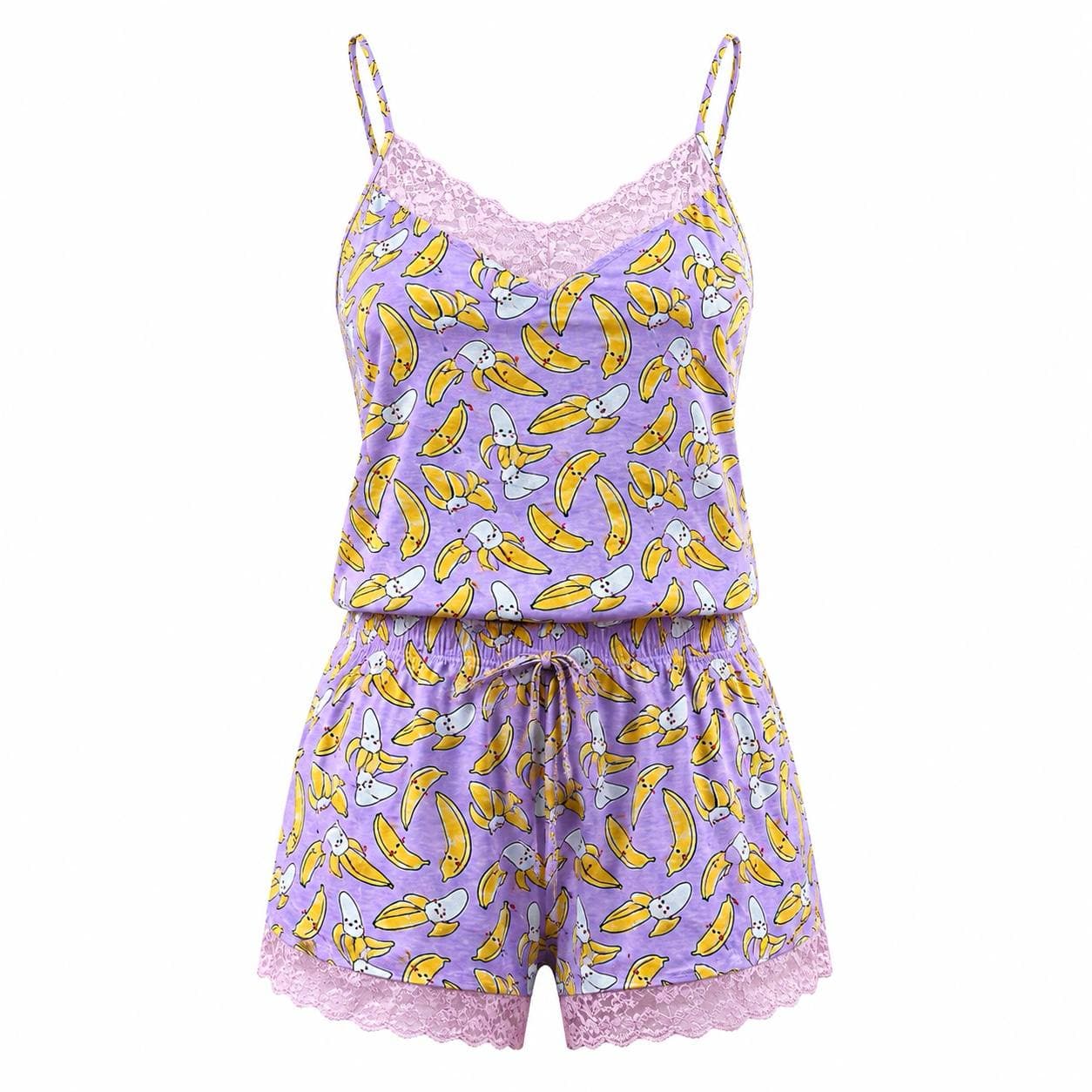 تاپ و شلوارک زنانه H&M وارداتی مدل موز خوشحال