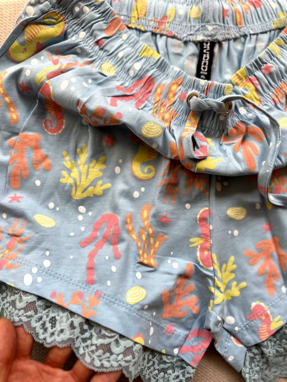 تاپ و شلوارک زنانه H&M وارداتی مدل مرجان دریا — تصویر ۴
