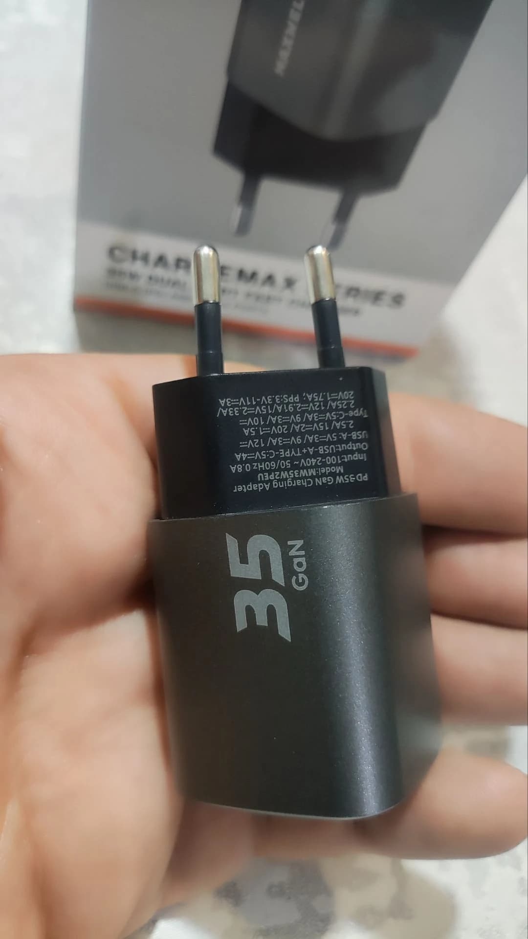 شارژر دیواری 35 وات مکسول 2 پورت USB و PD اصل (ارسال رایگان) — تصویر ۵