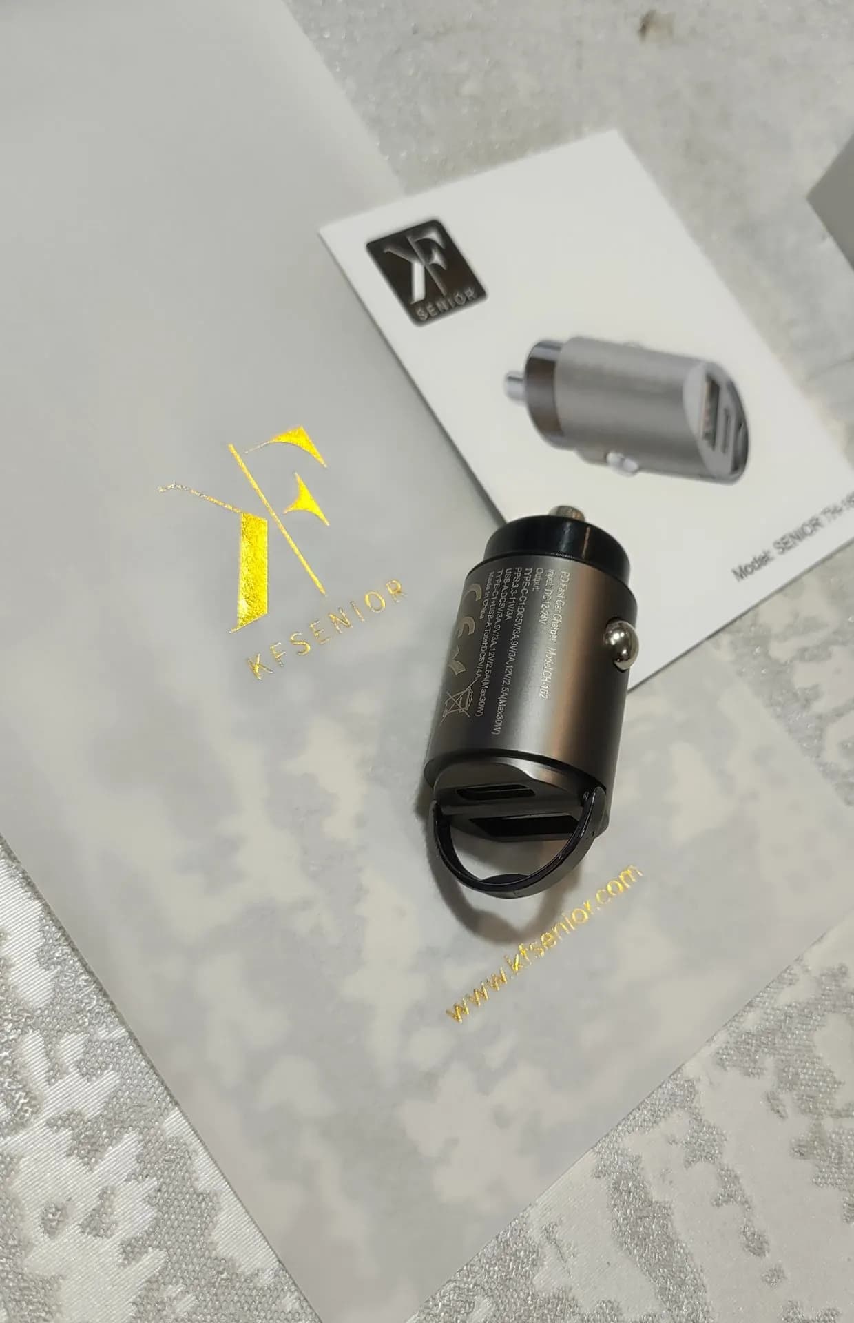 شارژر فندکی 30 وات KF SENIOR مدل CH-162 — تصویر ۵
