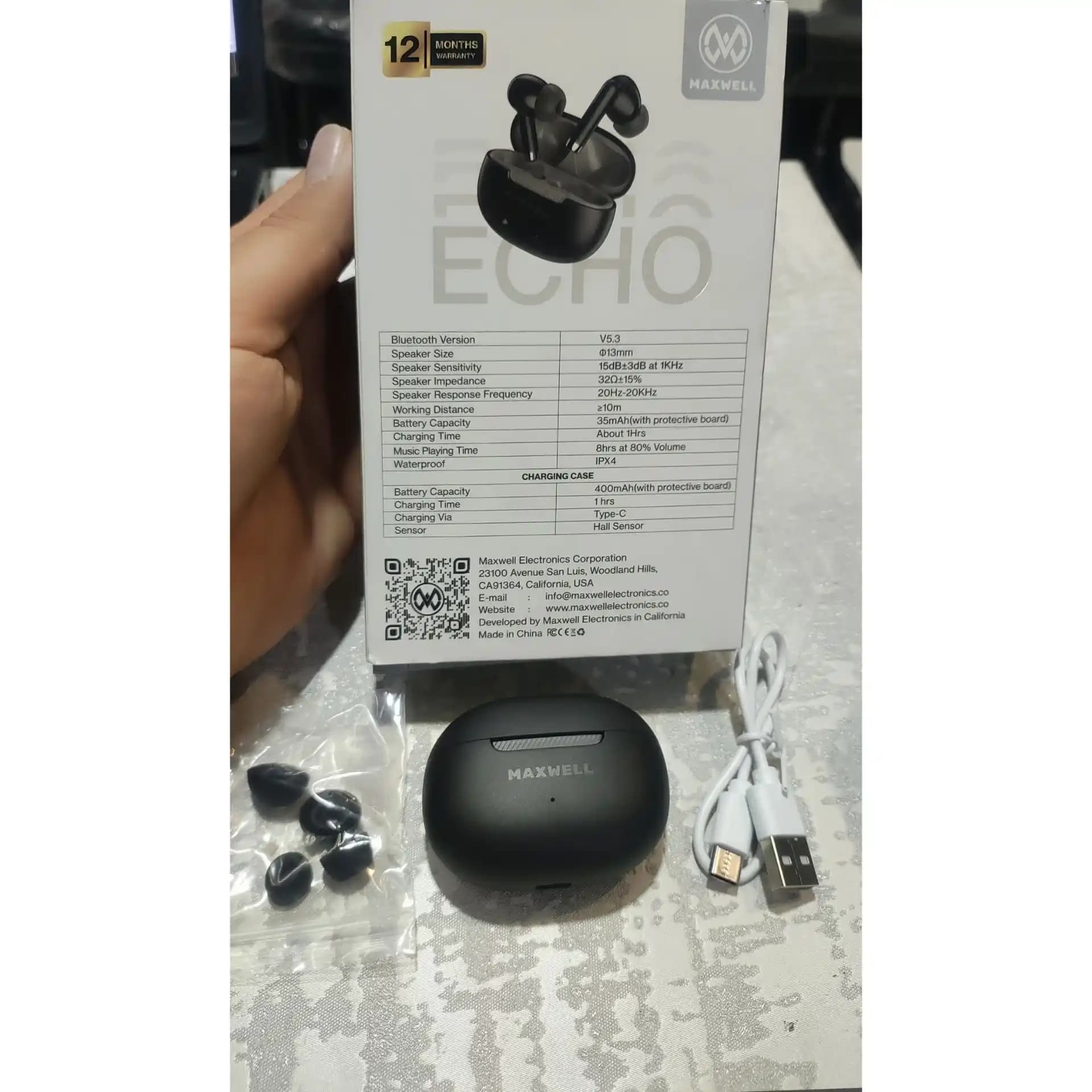 ایرپاد مکسول مدل EARBUDS ECHO — تصویر ۵