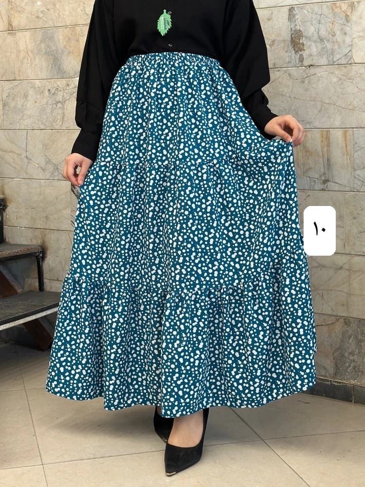 دامن پفکی سه طبقه
