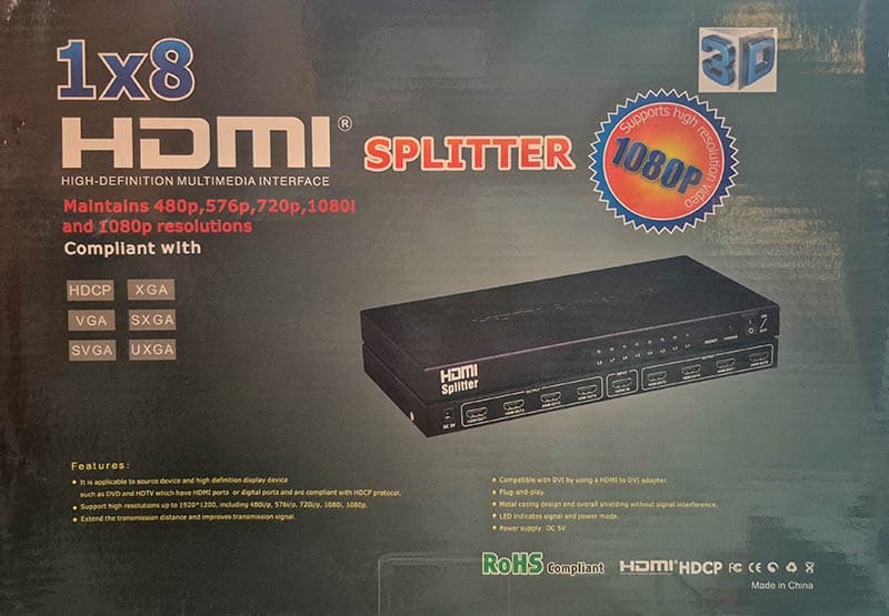 اسپلیتر HDMI 1 به 8 پورت