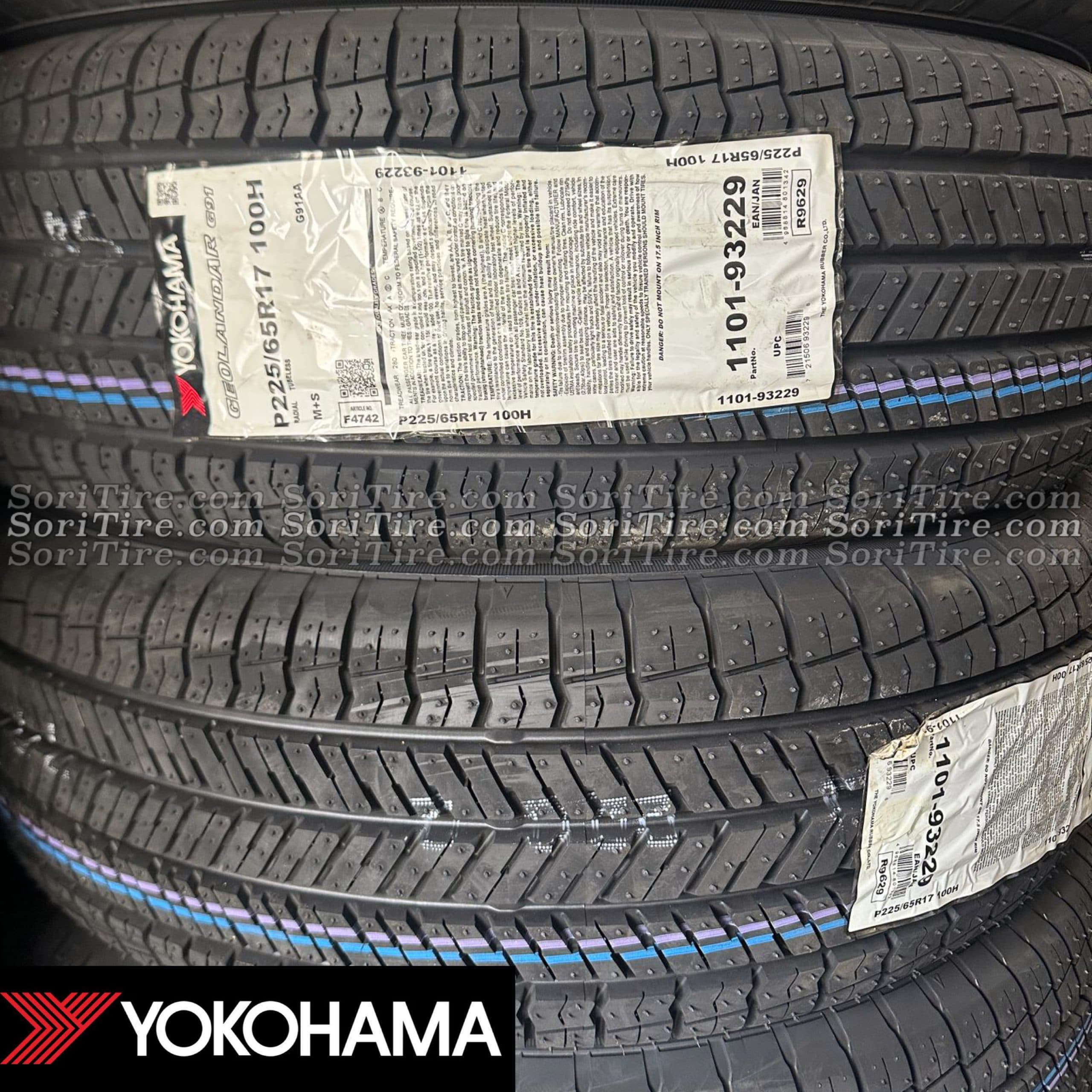 لاستیک یوکوهاما ژاپن 225/65R17 گل G91 تاریخ 2025 — تصویر ۲