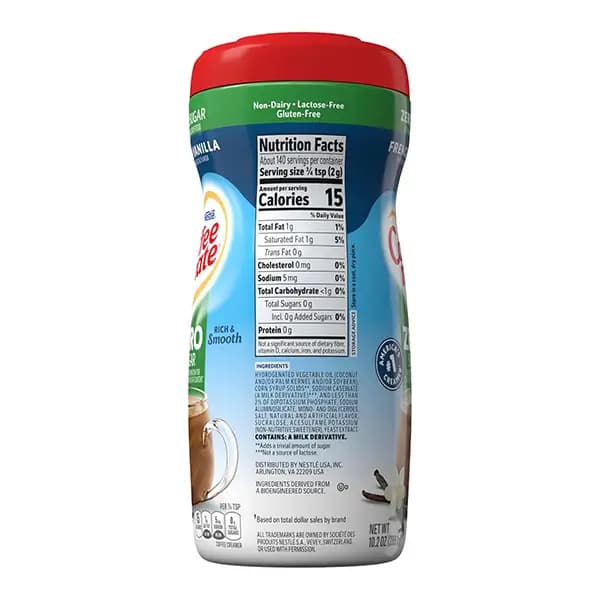 کافی میت وانیل نستله بدون شکر Nestle Sugar Free Coffee Mate — تصویر ۲