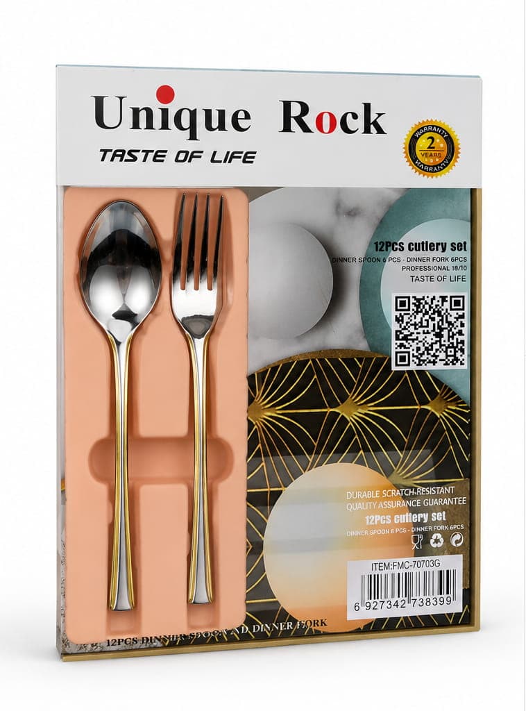 سرویس قاشق و چنگال یونیک راک 12 پارچه 6 نفره
