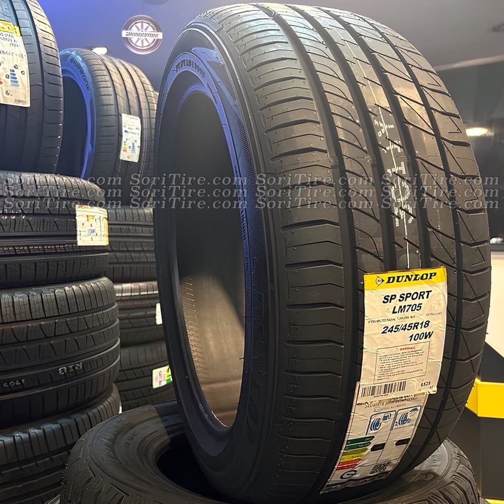 لاستیک دانلوپ ژاپن 245/45R18 گل LM705 تاریخ 2025 — تصویر ۳