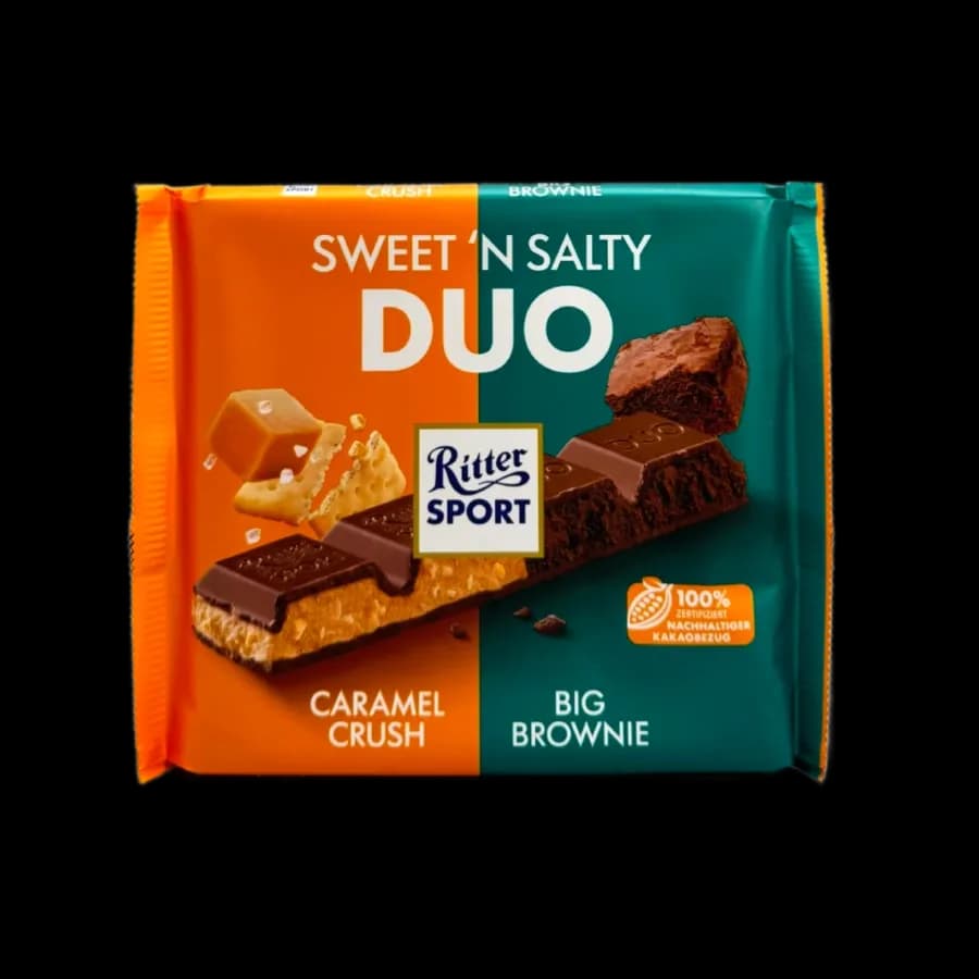 تابلت ریتر اسپرت شکلات شیرین و شور 218 گرم Ritter Sport Sweet and Salty Duo Chocolate