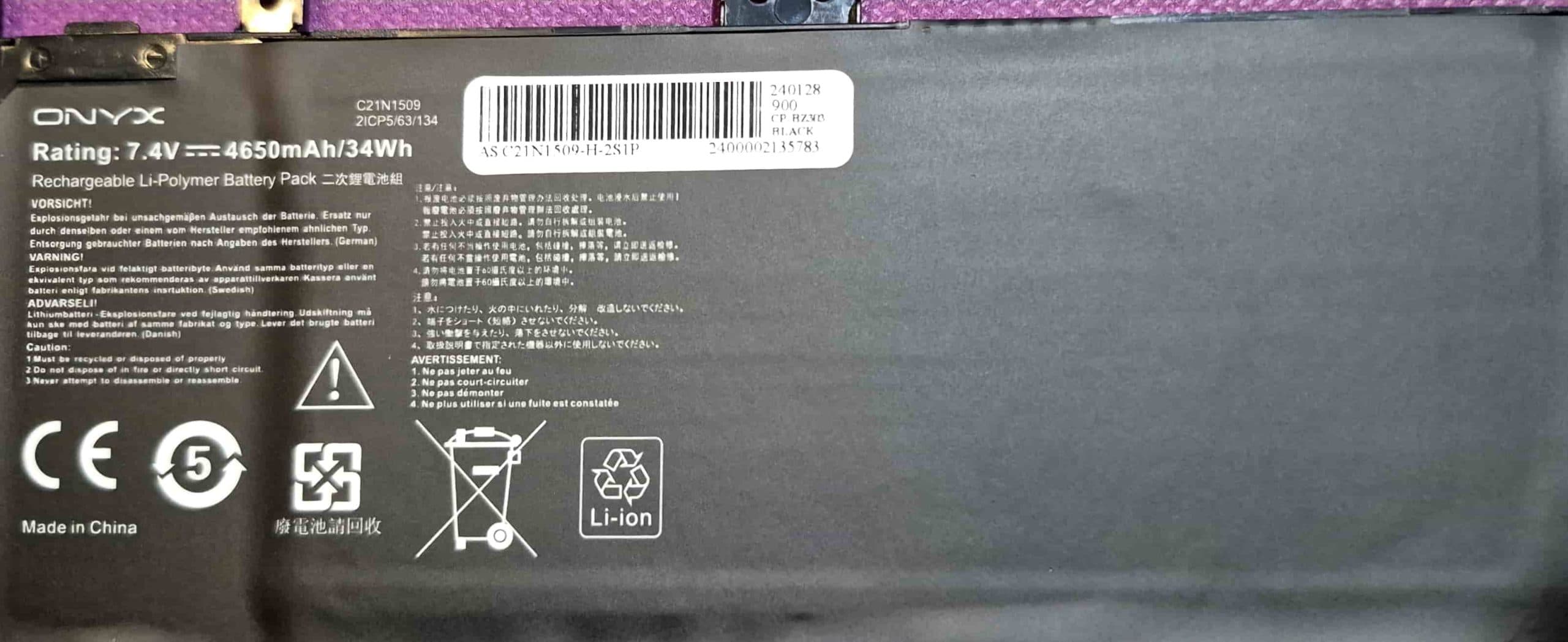 ASUS C21N1509 باتری لپ تاپ ایسوس — تصویر ۴