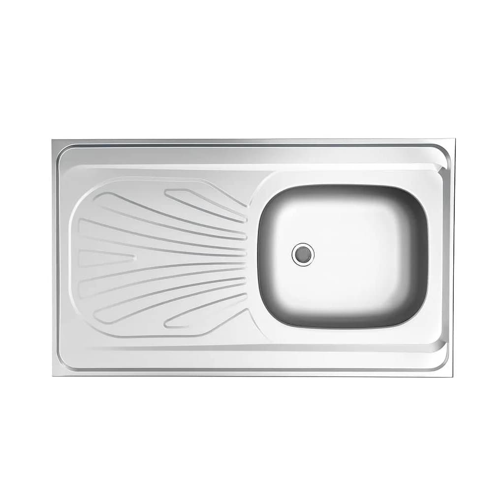 سینک ظرفشویی روکار استیل البرز تک لگن سایز 60*100