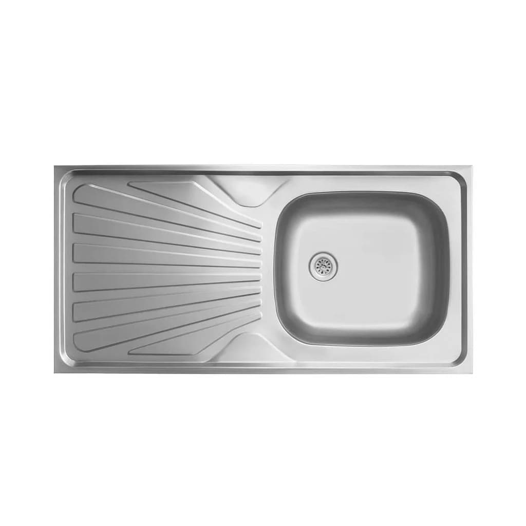 سینک ظرفشویی استیل البرز مدل ساحل روکار تک لگن سایز 50*100