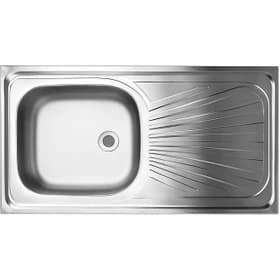 سینک ظرفشویی روکار استیل البرز تک لگن سایز 80*50