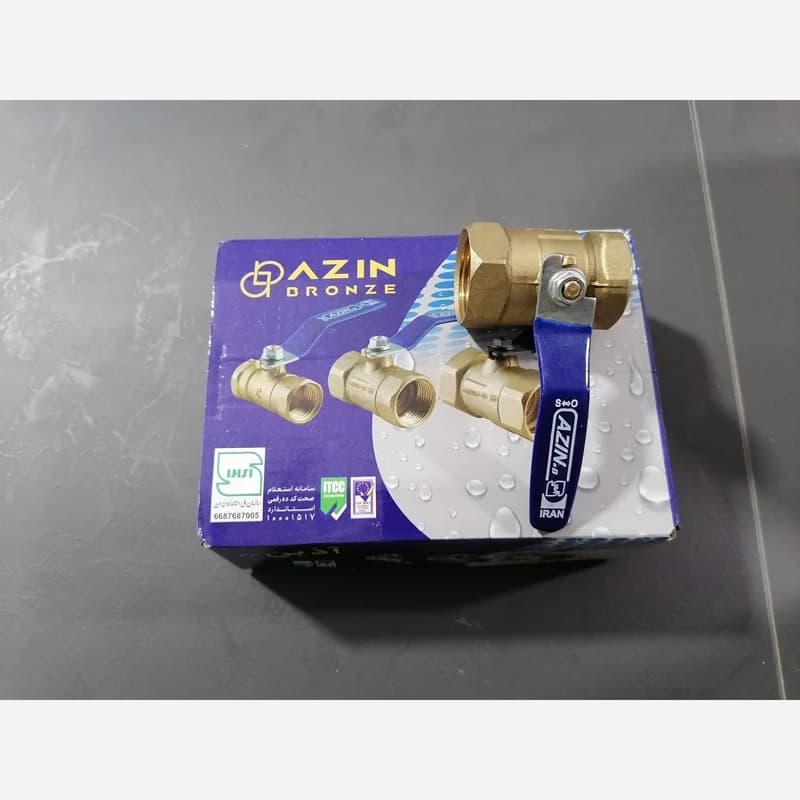 شیر غیر گازی 1/2 آذین برنجی — تصویر ۲