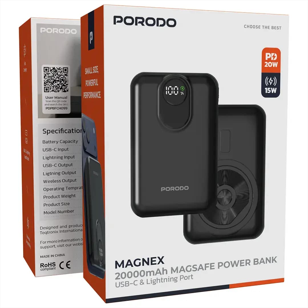 پاوربانک مگ سیف پرودو مدل 20000mAh PDPBFCH099 — تصویر ۳