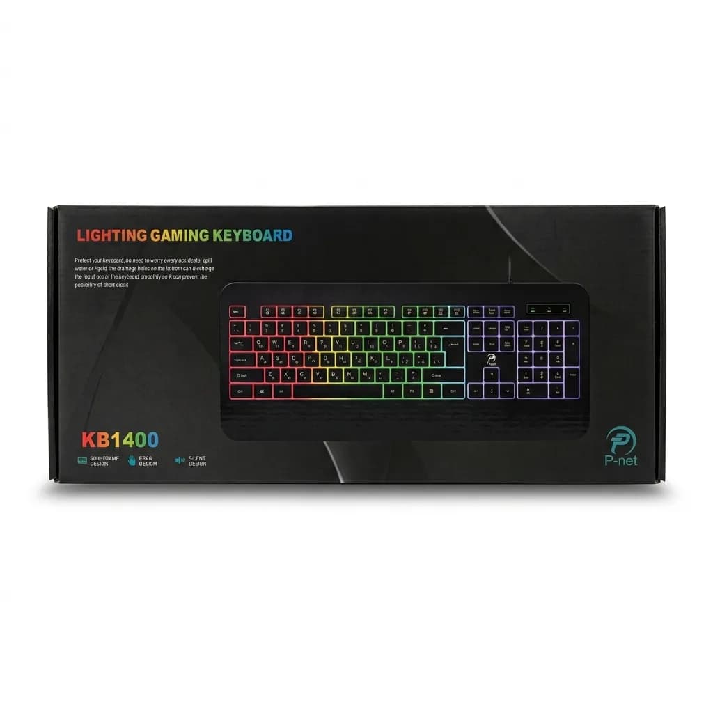 کیبورد RGB سیم دار پی نت مدل KB-1400 — تصویر ۲