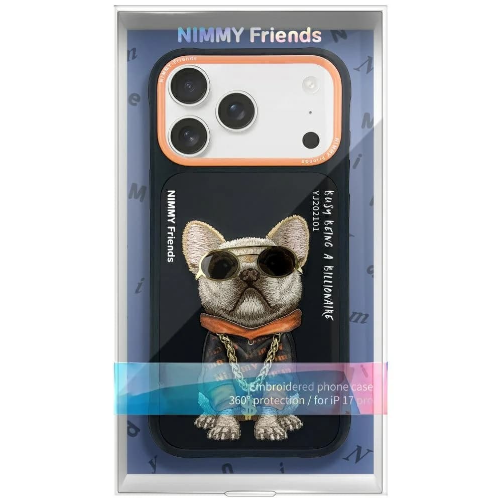 قاب فانتزی نیمی Cool Dog (طرح سگ با عینک) مناسب آیفون 17 پرو مکس — تصویر ۳