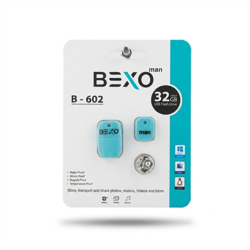 فلش مموری بکسو مدل B-602 ظرفیت 32 گیگابایت USB2.0 — تصویر ۳