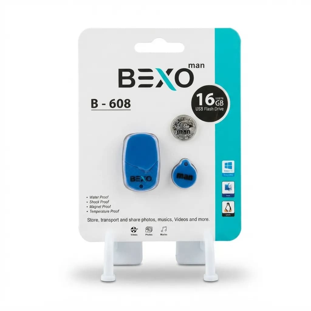 فلش مموری بکسو مدل B-608 ظرفیت 16 گیگابایت USB2.0 — تصویر ۲