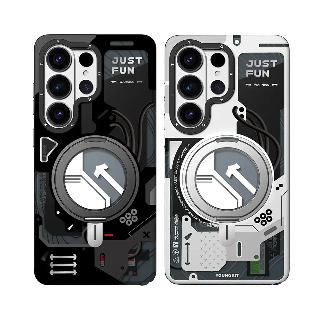کاور یانگ کیت مدل Cyberpunk 360° Spin Magnetic Stand Case مناسب برای گوشی موبایل سامسونگ Galaxy S26 Ultra — تصویر ۵