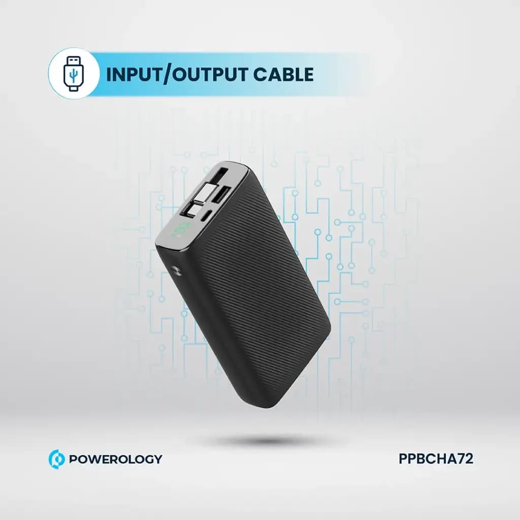پاوربانک کابل دار 20000mAh پاورولوژی مدل Ppbcha72 — تصویر ۲