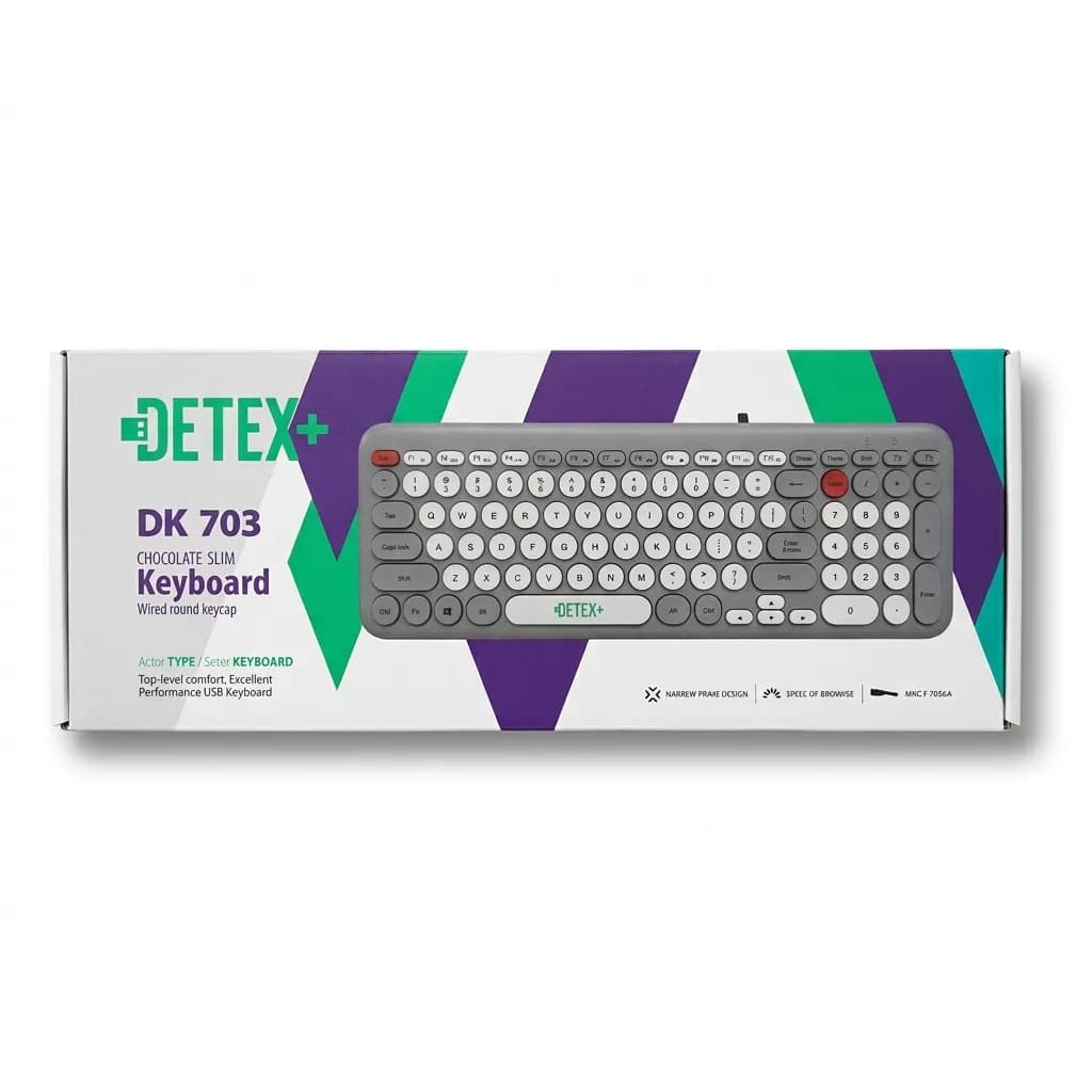 کیبورد سیمی دتکس پلاس مدل DK703 — تصویر ۳