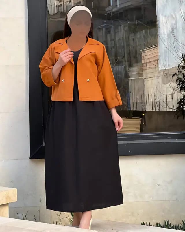 کت سارافون یقه انگلیسی R7336