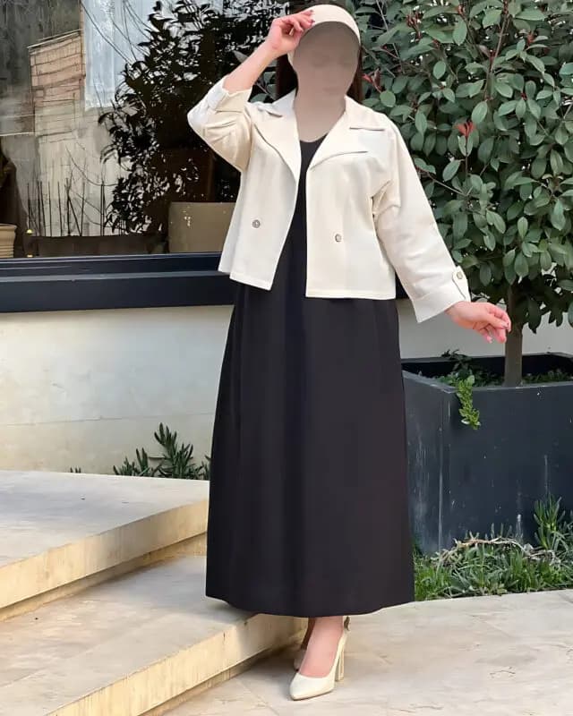 کت سارافون یقه انگلیسی R7336 — تصویر ۲