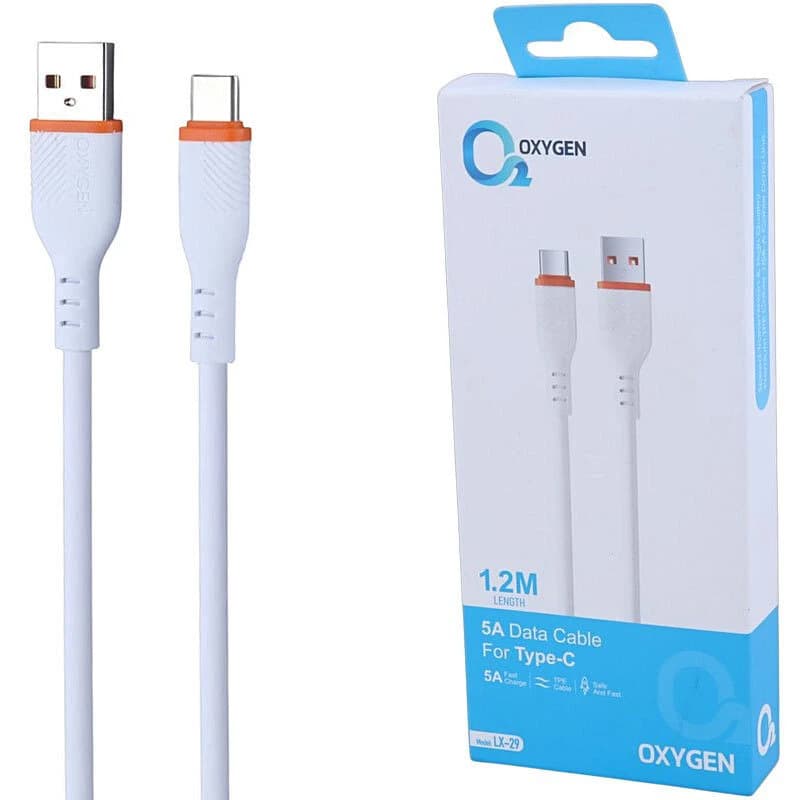 کابل دیتا و شارژ USB به Type-C اکسیژن مدل LX29