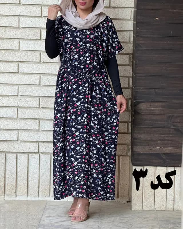 پیراهن مادر بزرگی آستین کوتاه 7064 — تصویر ۵
