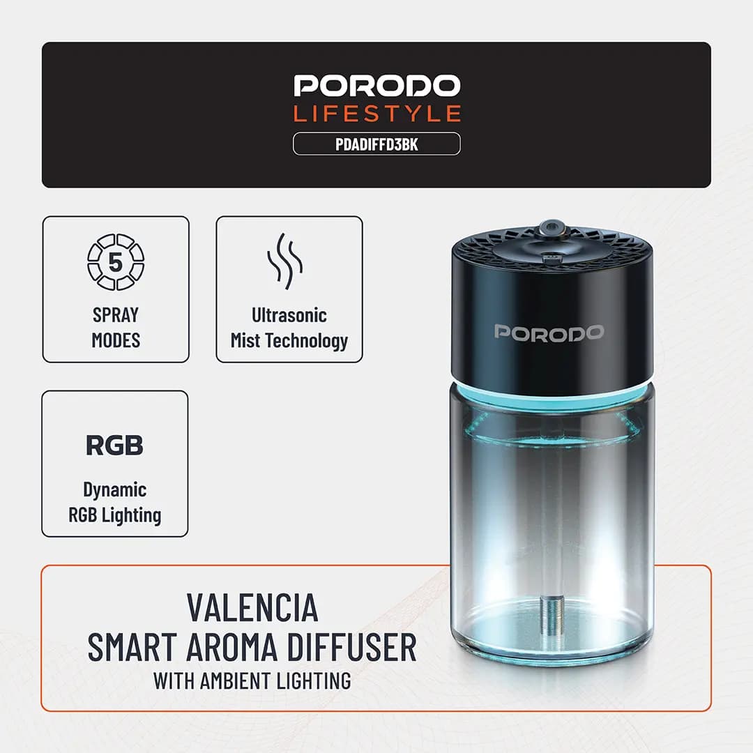 دیفیوزر رایحه RGB پرودو والنسیا 120ml مدل PDADIFFD3BK — تصویر ۳