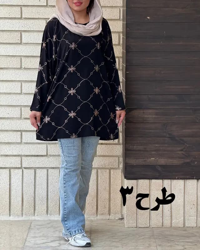 شومیز خامه دوزی آستین گره نخ کجرا 7043 — تصویر ۵