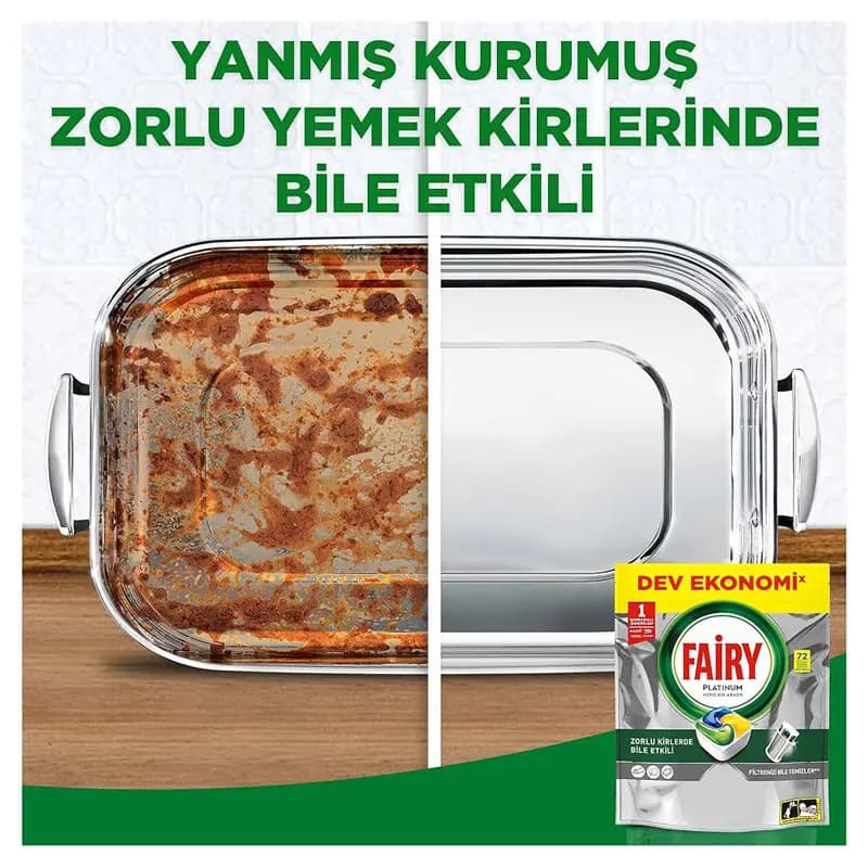 قرص ماشین ظرفشویی fairy سری platinum (تعداد72 عددی) 7012 — تصویر ۳