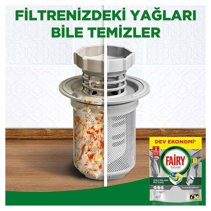 قرص ماشین ظرفشویی fairy سری platinum (تعداد72 عددی) 7012 — تصویر ۹