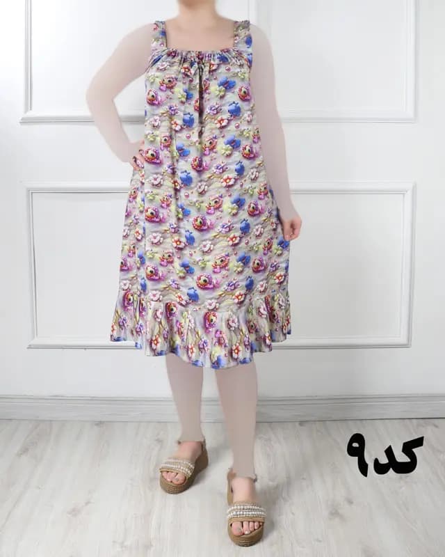 سارافون دو بندی سه بعدی و طرح دار 6944 — تصویر ۴