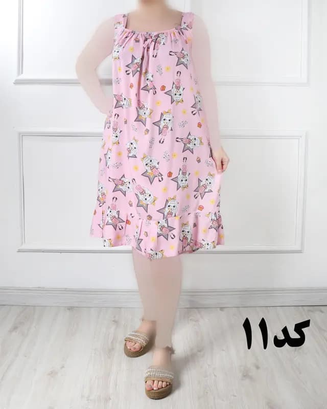 سارافون دو بندی سه بعدی و طرح دار 6944 — تصویر ۲