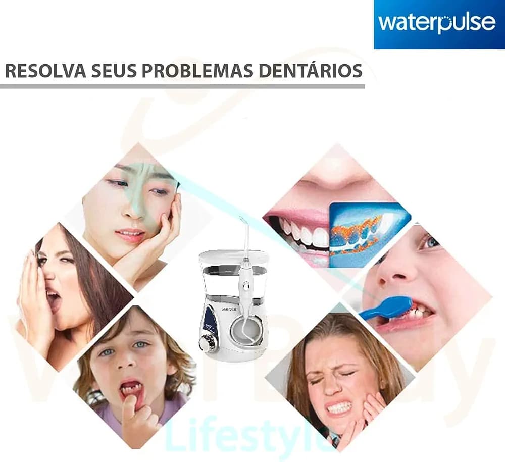 دستگاه.واترجت و آبیاری دهانی و نخ دندان آبی مدل WaterPulse V300 — تصویر ۲