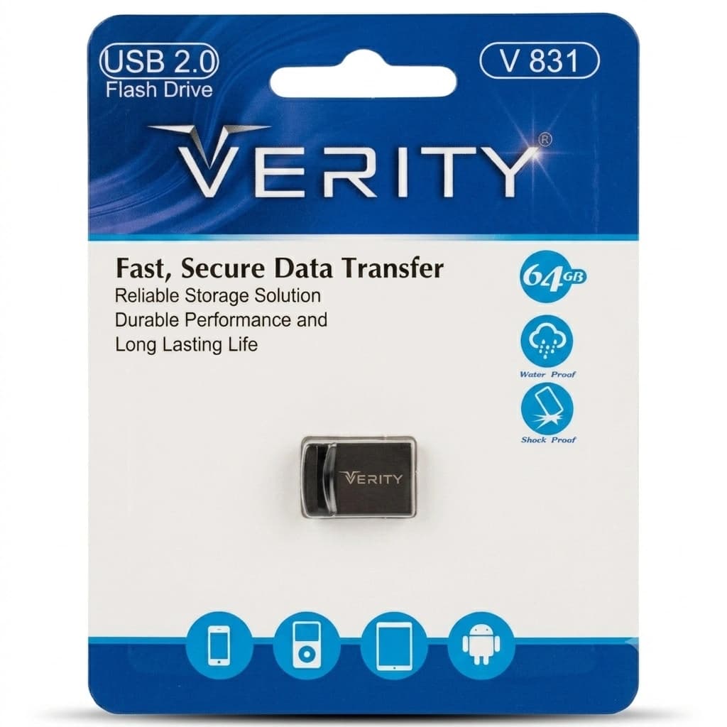 فلش مموری 64 گیگابایت USB2.0 وریتی مدل V831 — تصویر ۲
