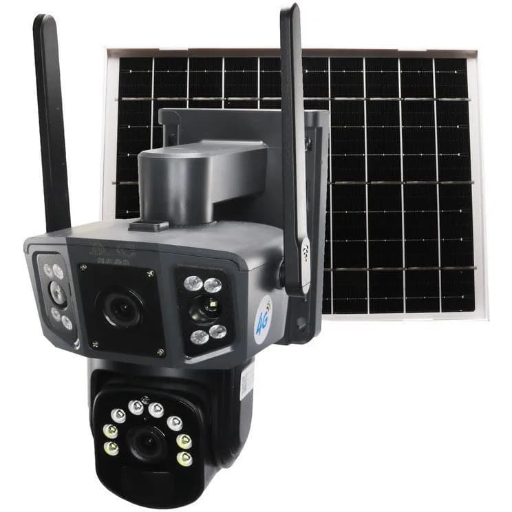 دوربین خورشیدی سیمکارتی V380 دو لنز 3 تصویر
