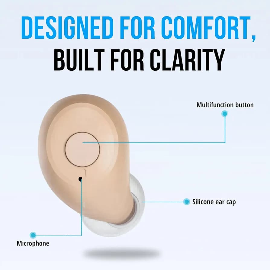 سمعک تقویت‌کننده‌های شنوایی قابل شارژ Clarity Pro CIC برای بزرگسالان برندJD Health Tech — تصویر ۷