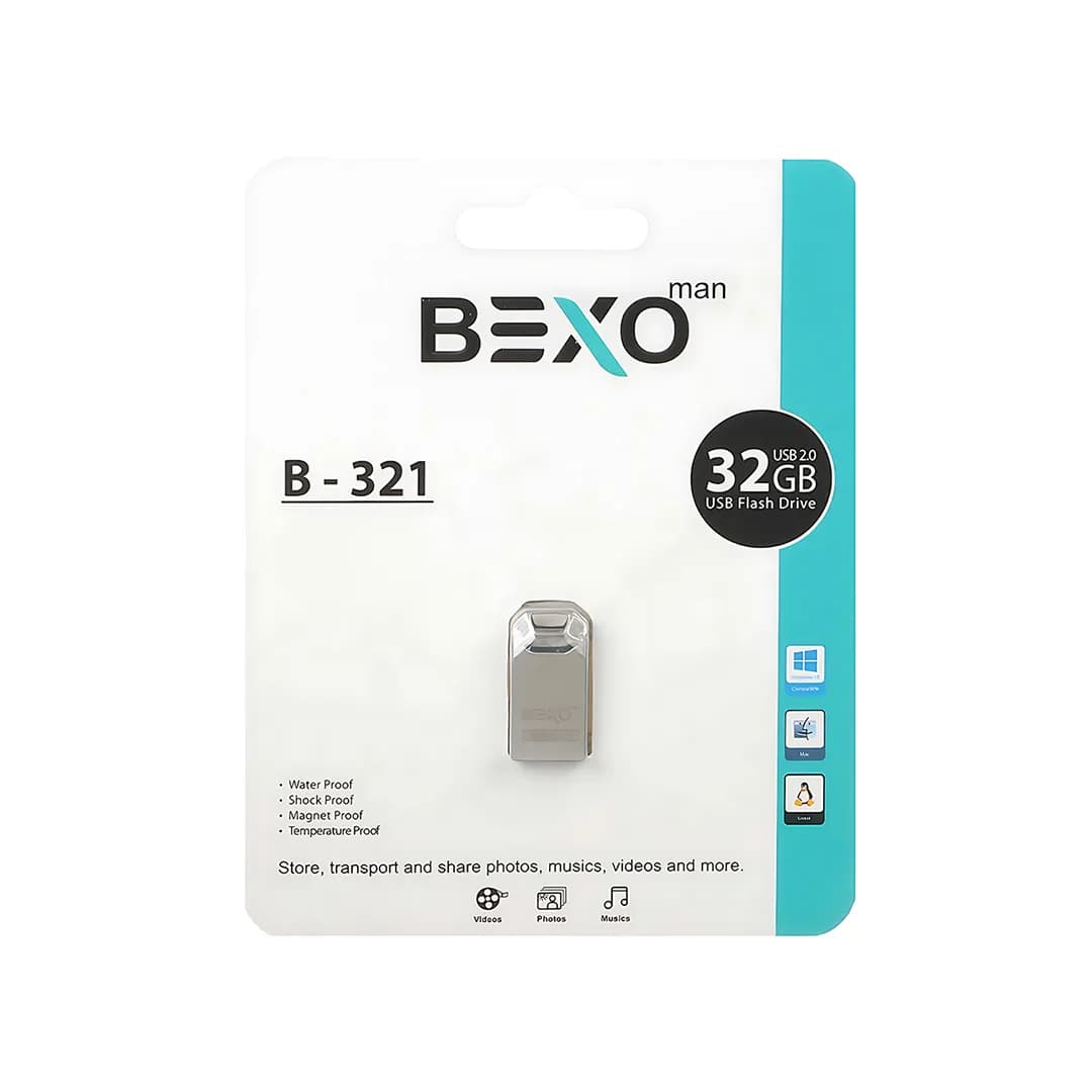 فلش مموری بکسو مدل B-321 ظرفیت 32 گیگابایت USB2.0 — تصویر ۲