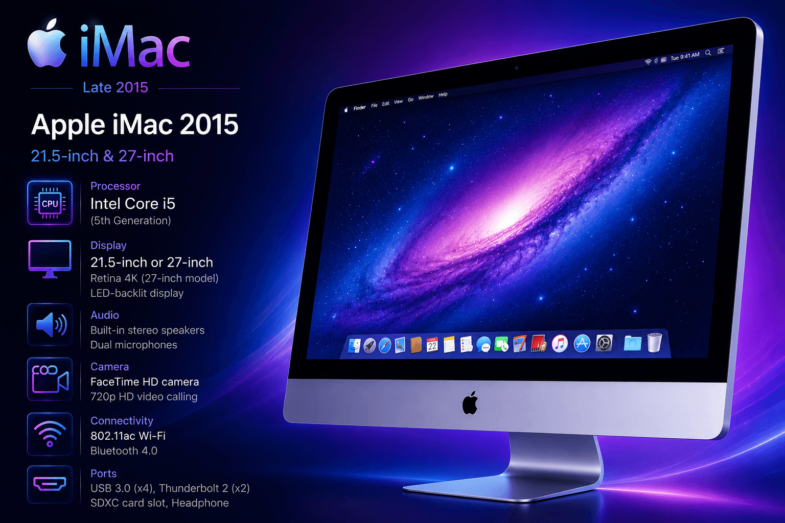 اپل ای مک ای فایو Apple iMac 2015 i5 — تصویر ۲